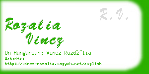 rozalia vincz business card